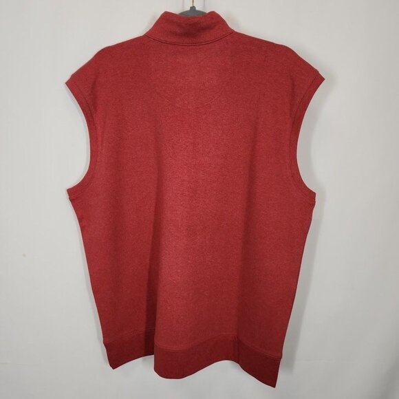 New Heritage Quarter Zip Pullover Vest in Red Size Large - Picture 4 of 6
